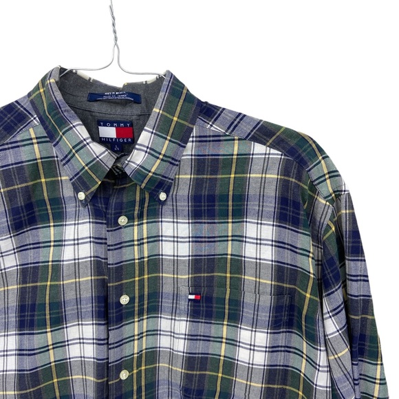 TOMMY HILFIGER Button Down Plaid Shirt, 100% Cotton - Picture 4 of 5